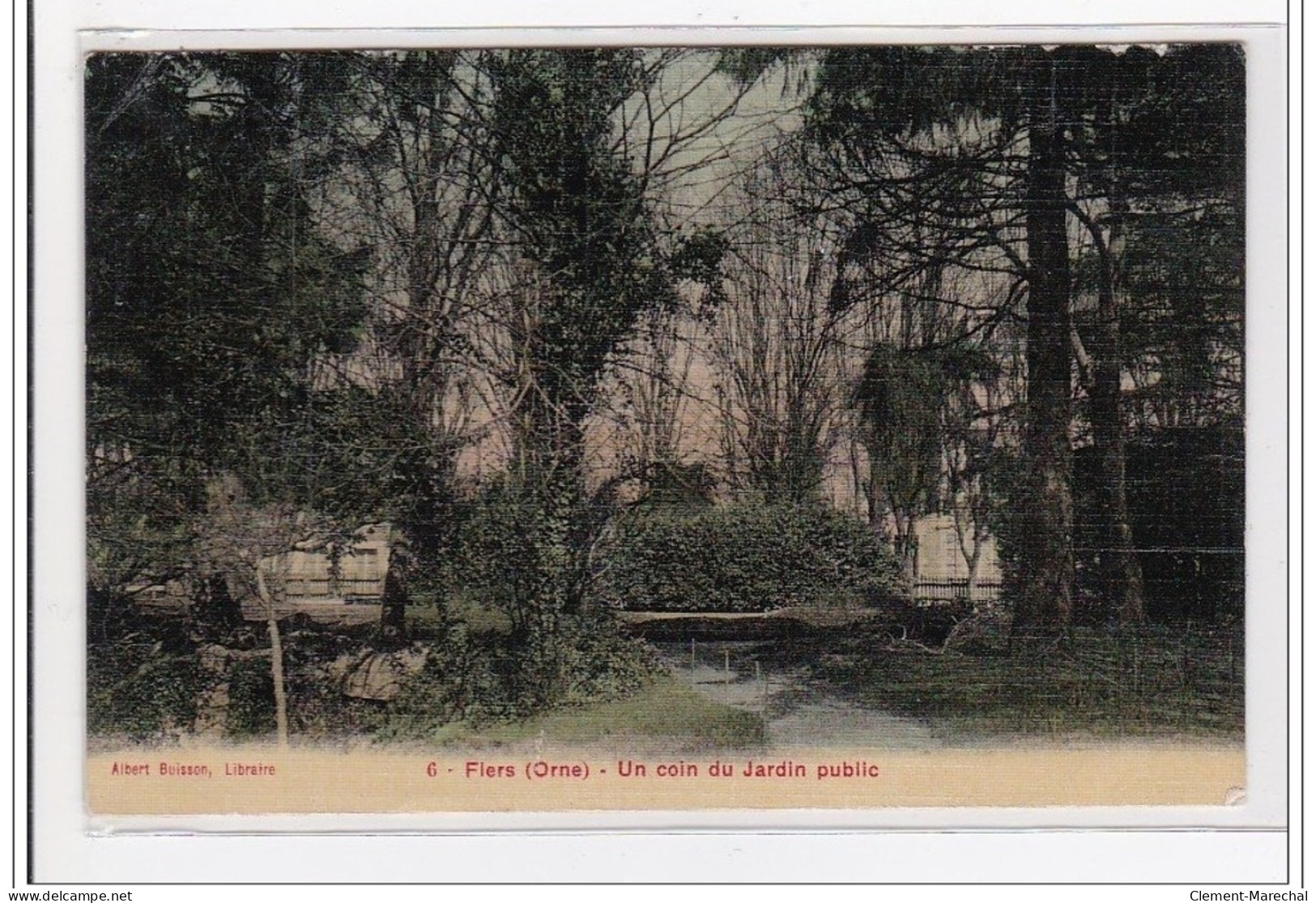 FIERS : Un Coin Du Jardin Public (toillée) - Tres Bon Etat - Flers