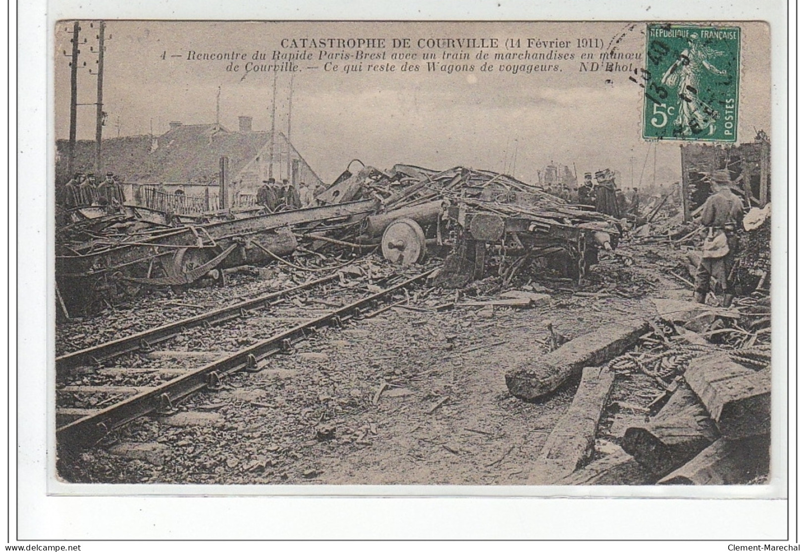 Catastrophe De COURVILLE - 1911 Rencontre Du Rapide Paris-Brest Avec Un Train De Marchandises - Très Bon état - Altri & Non Classificati