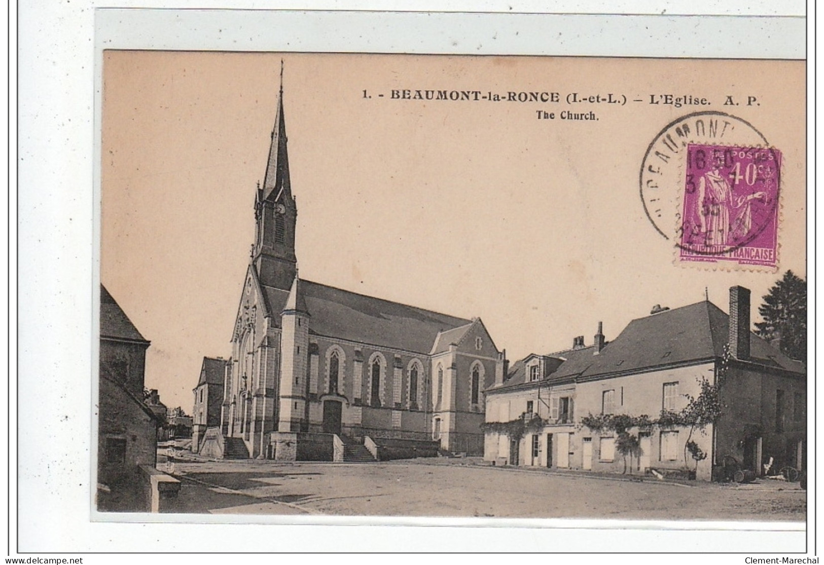 BEAUMONT LA RONCE - L'église - Très Bon état - Beaumont-la-Ronce