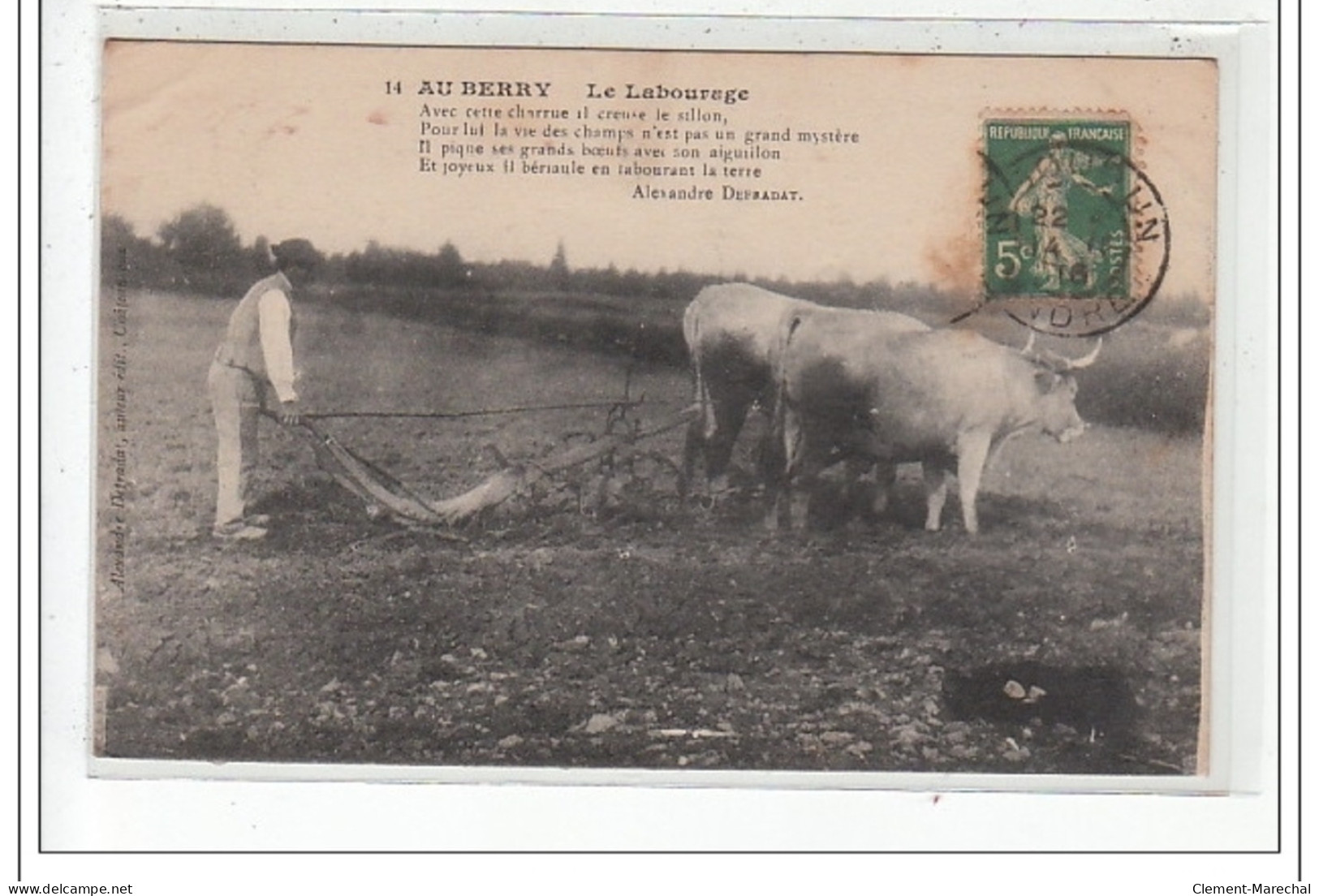 AU BERRY : Le Labourage - Tres Bon état - Sonstige & Ohne Zuordnung