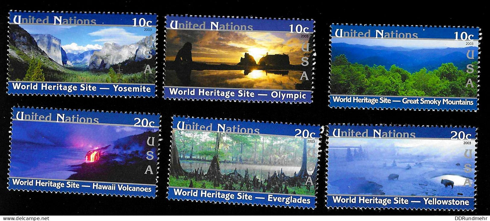 2003 World Heritage Sites Michel NT-NY 934 - 939 Stamp Number NT-NY 852a - 852f  Yvert Et Tellier NT-NY 916 - 921 Xx MNH - Ongebruikt