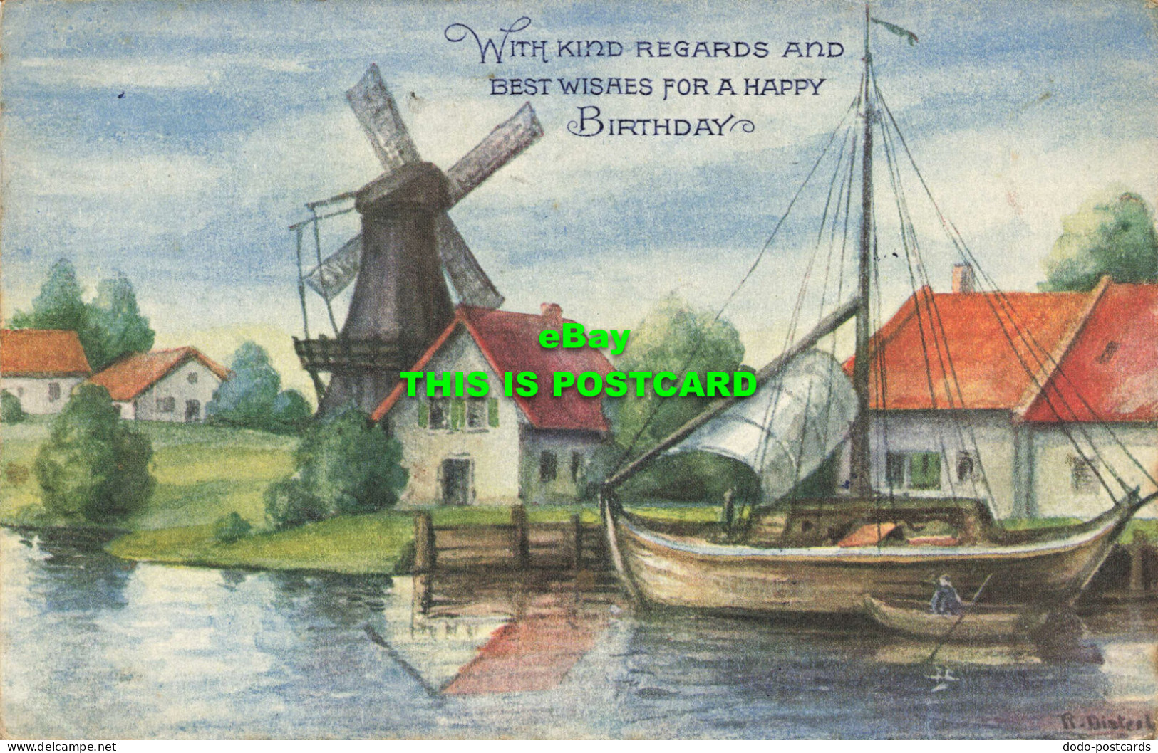 R599025 With Kind Regards And Best Wishes For A Happy Birthday. Series No. 330. - Monde