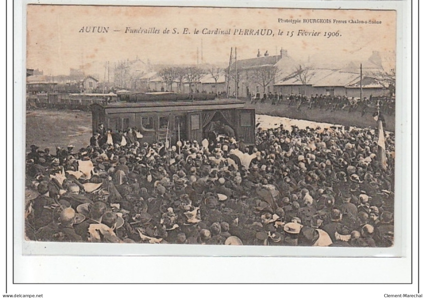 AUTUN - Funérailles De S.E. Le Cardinal Perraud 15 Février 1906 - état (traces) - Autun