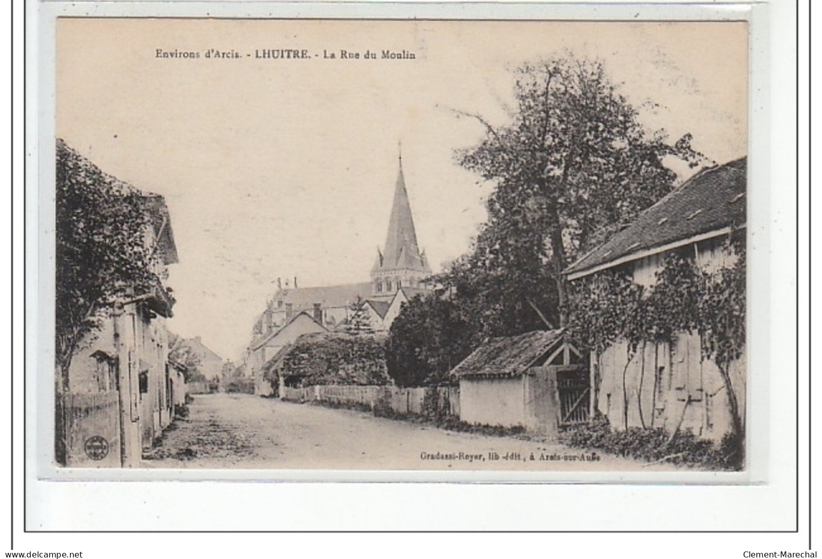 Environs D'ARCIS - LHUITRE - La Rue Du Moulin - Très Bon état - Autres & Non Classés