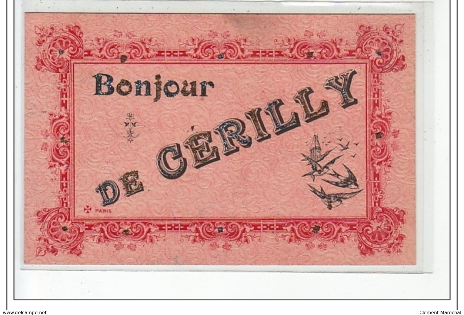 CERILLY - Bonjour De Cérilly - Très Bon état - Sonstige & Ohne Zuordnung