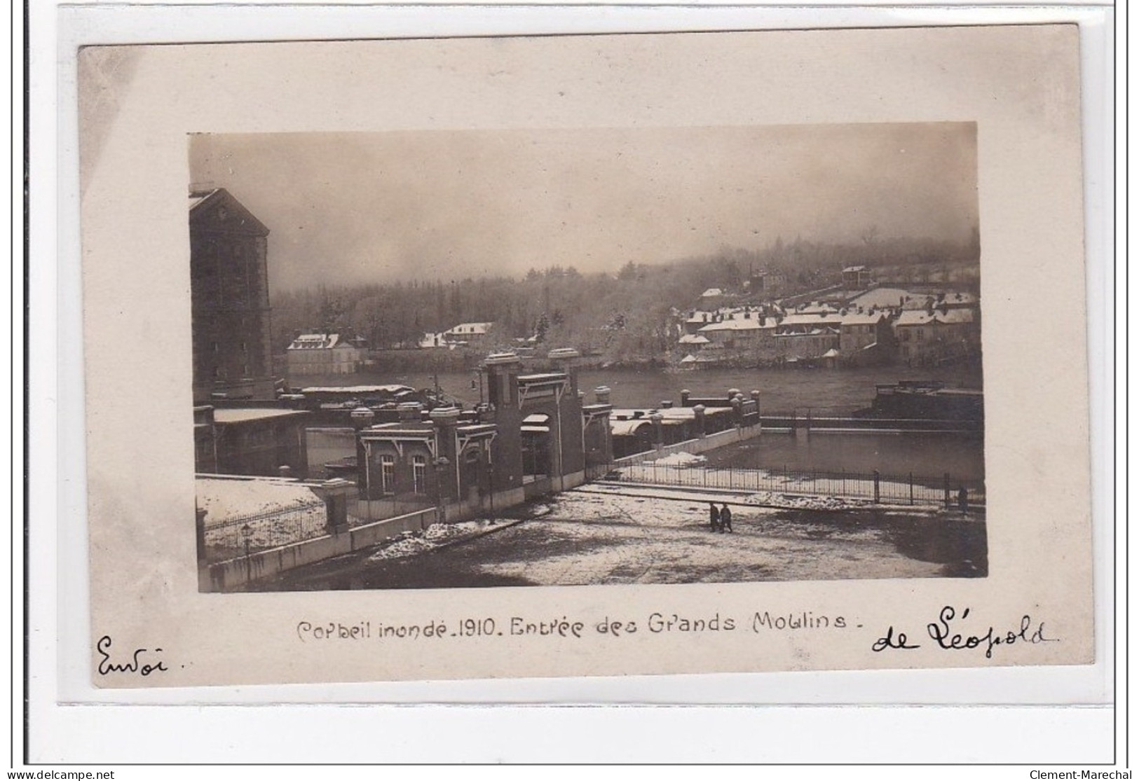 Corbeil : Inondé 1910, Entrée Des Grands Moulins - Tres Bon Etat - Sonstige & Ohne Zuordnung