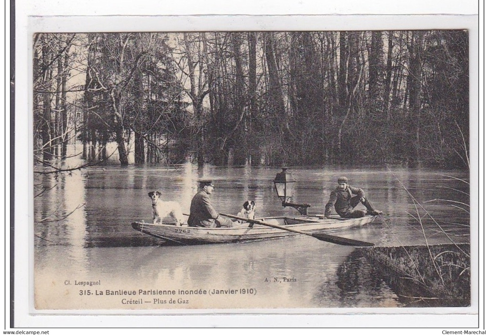 CRETEIL : La Banlieu Parisienne Inondée Janvier 1910, Plus De Gaz - Tres Bon Etat - Creteil