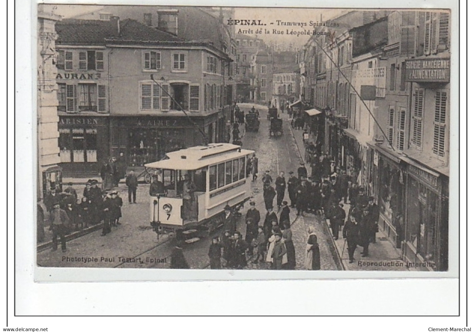 EPINAL - Tramways Spinaliens - Arrêt De La Rue Léopold-Bourg - Très Bon état - Epinal