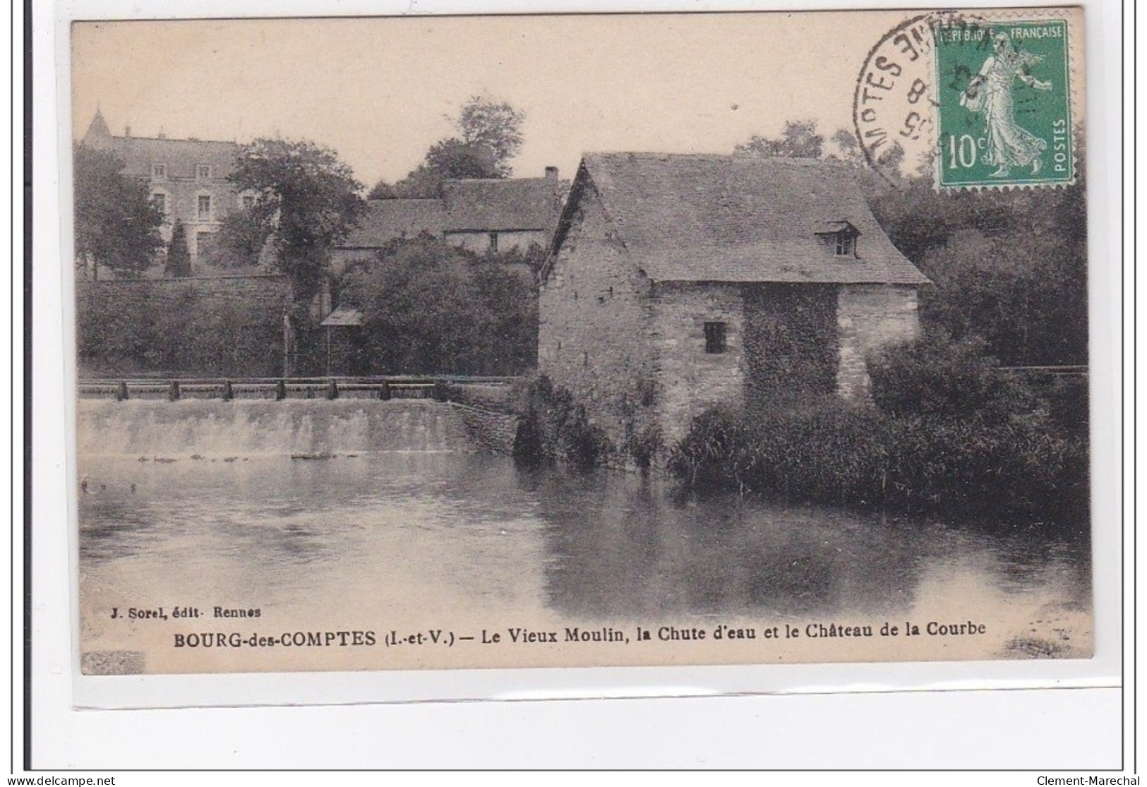 BOURG-des-COMPTES : Le Vieux Moulin, La Chute D'eau Et Le Chateau De La Courbe - Tres Bon Etat - Sonstige & Ohne Zuordnung