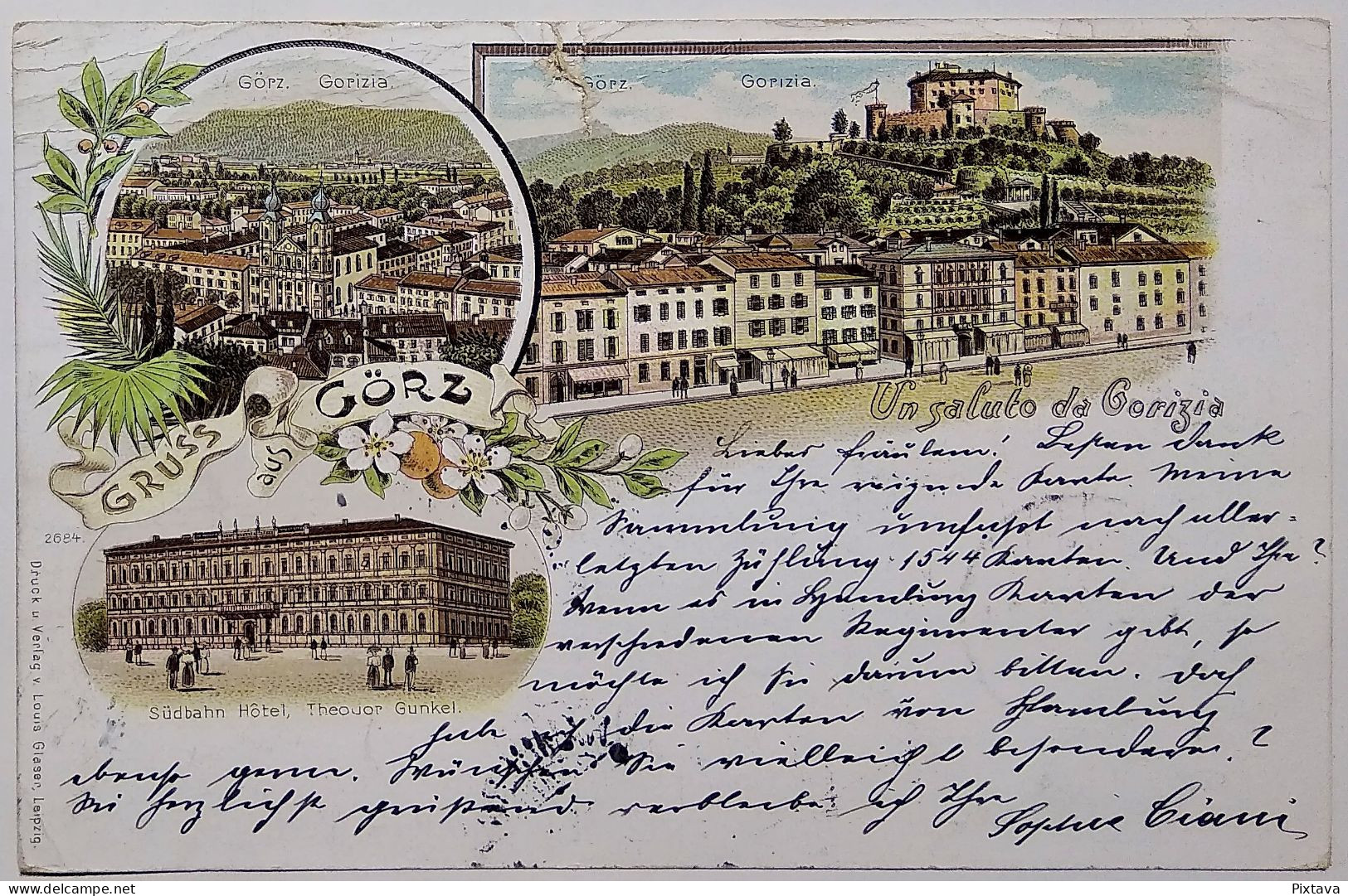 Italy / SALUTO DA GORIZIA / Gruss Aus GÖRZ / Sudbahn Hotel Theodor Gunkel / 1899 - Gorizia