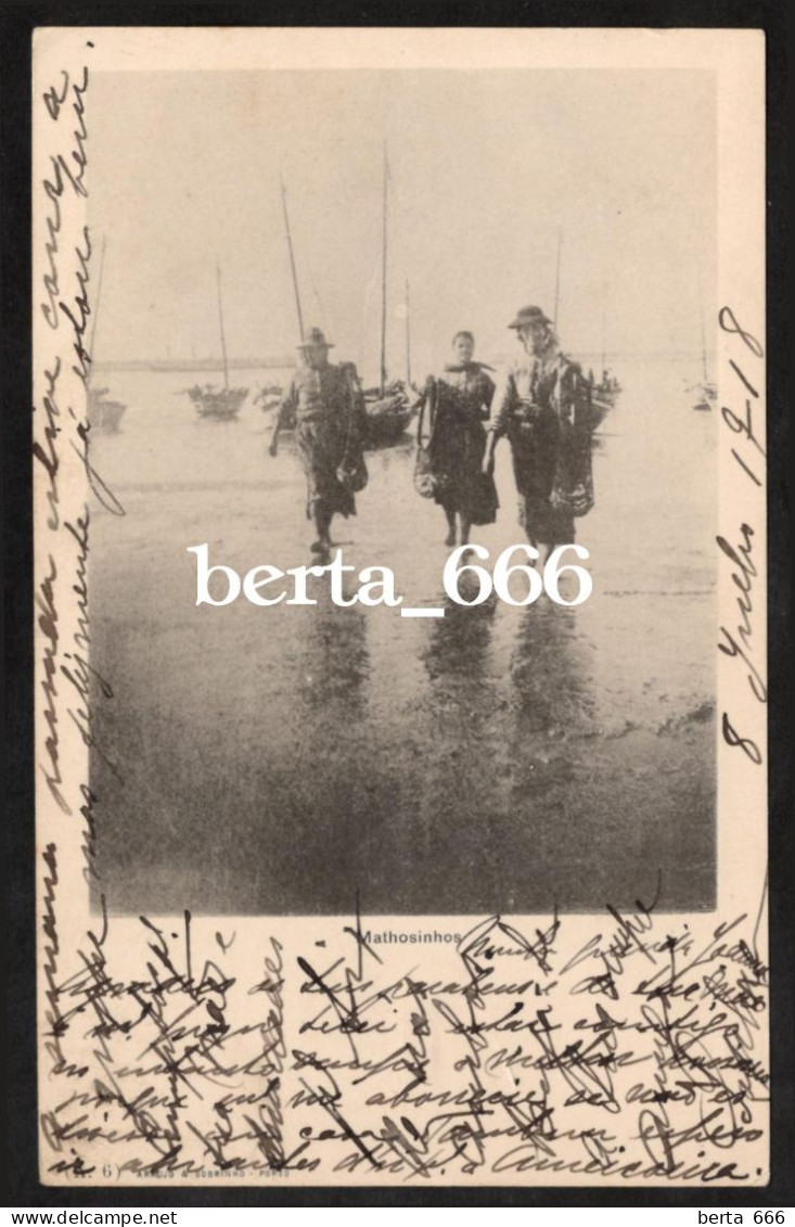 Matosinhos * Pescadores Voltando Da Faina * Edição Araújo & Sobrinho * Circulado 1918 - Porto