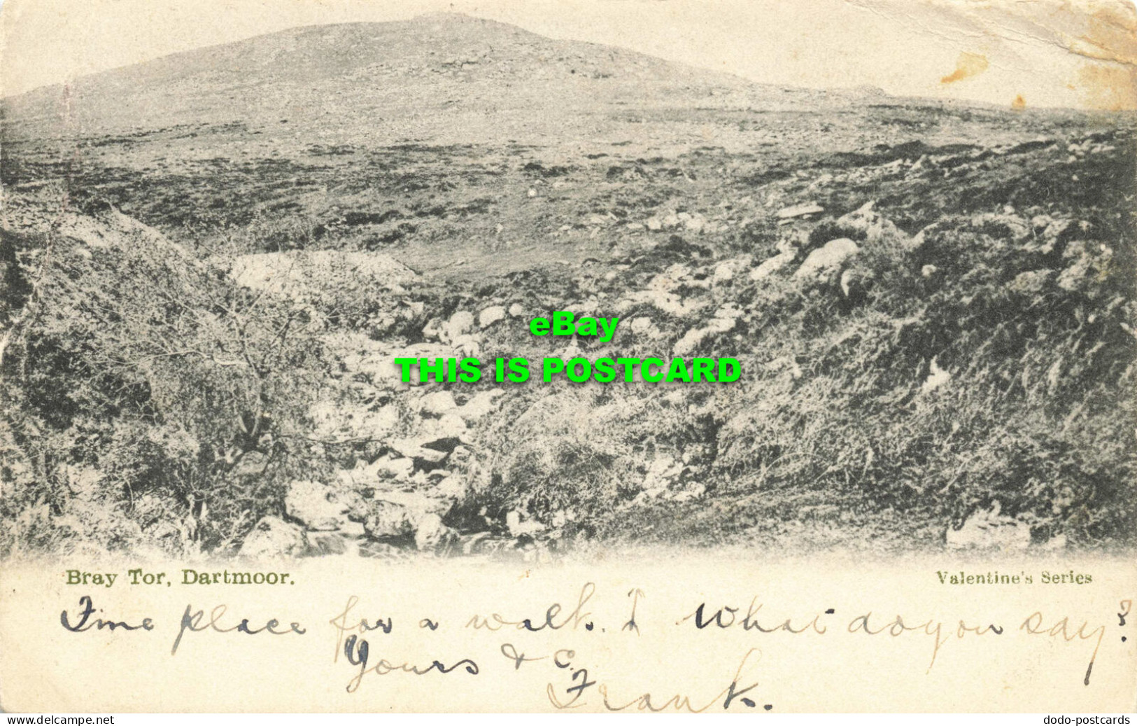 R599051 Dartmoor. Bray Tor. Valentines Series. 1908 - Monde