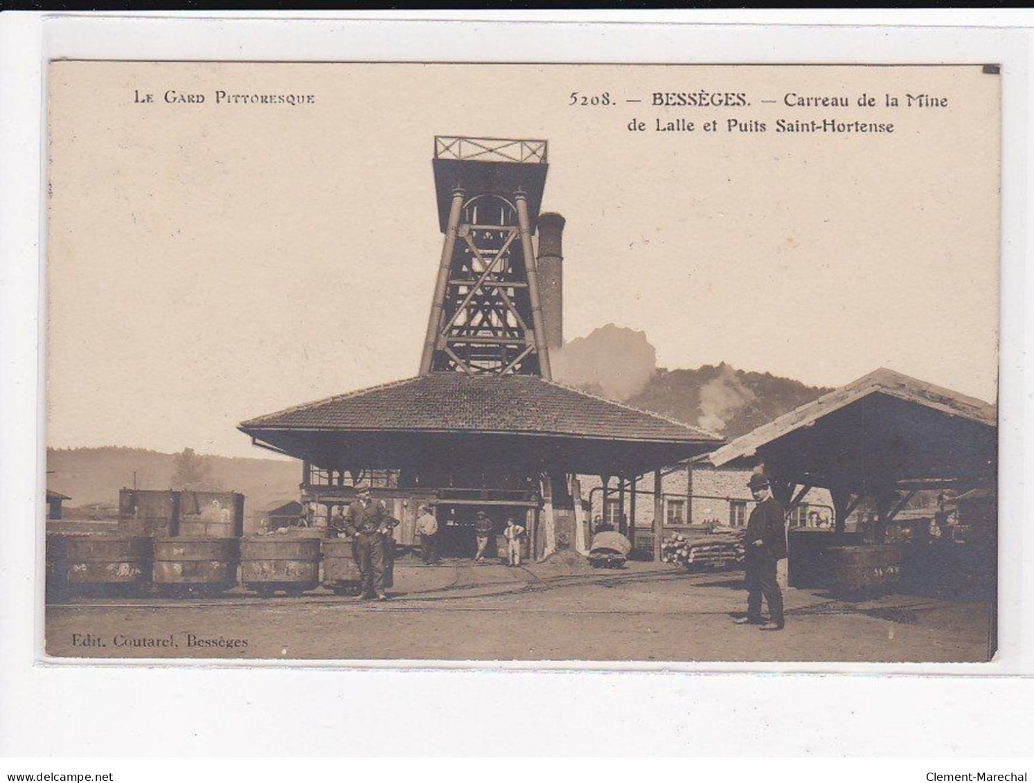 BESSEGES : Carreau De La Mine De Lalle Et Puits Saint-Hortense - Très Bon état - Bessèges