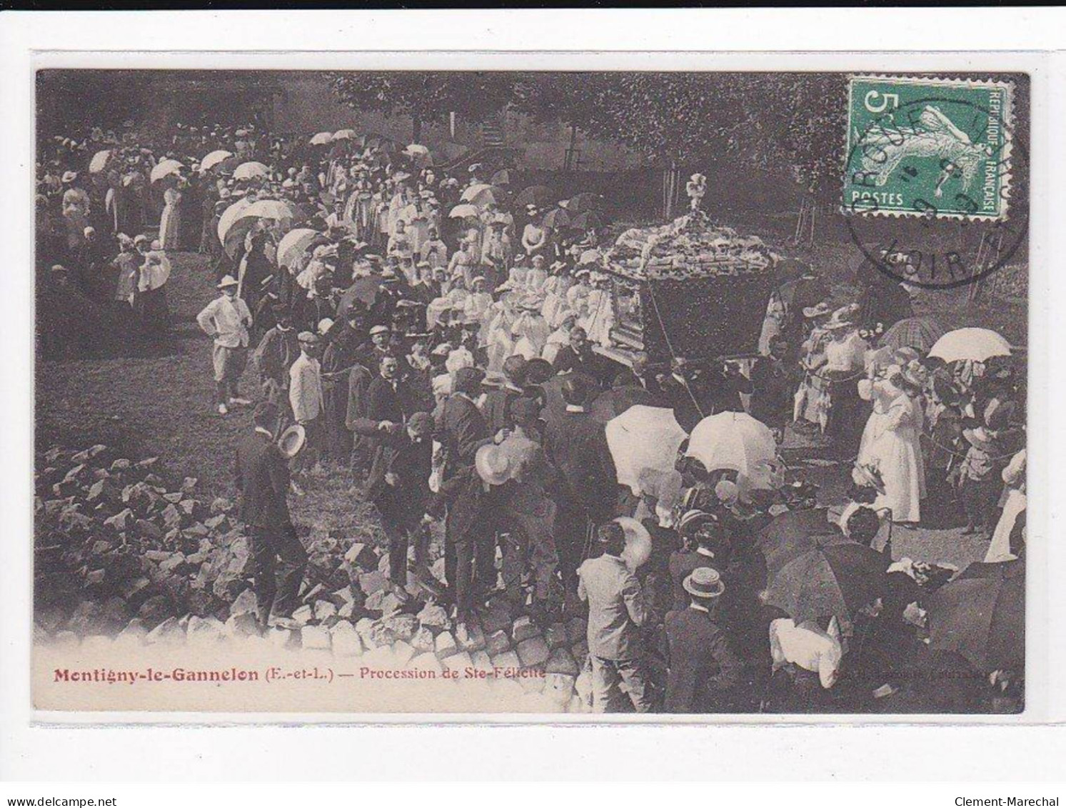 MONTIGNY-Le-GANNELON : Procession De Ste-Félicité - Très Bon état - Montigny-le-Gannelon