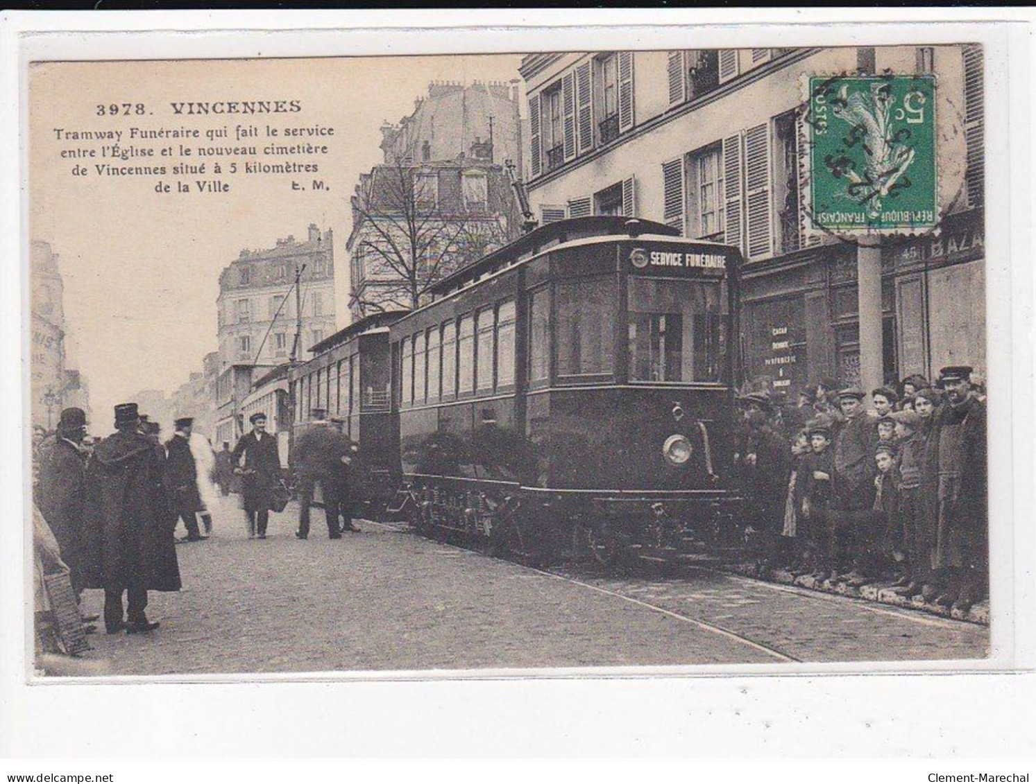 VINCENNES : Tramway Funéraire Qui Fait Le Service Entre L'église Et Le Nouveau Cimetière - Très Bon état - Vincennes