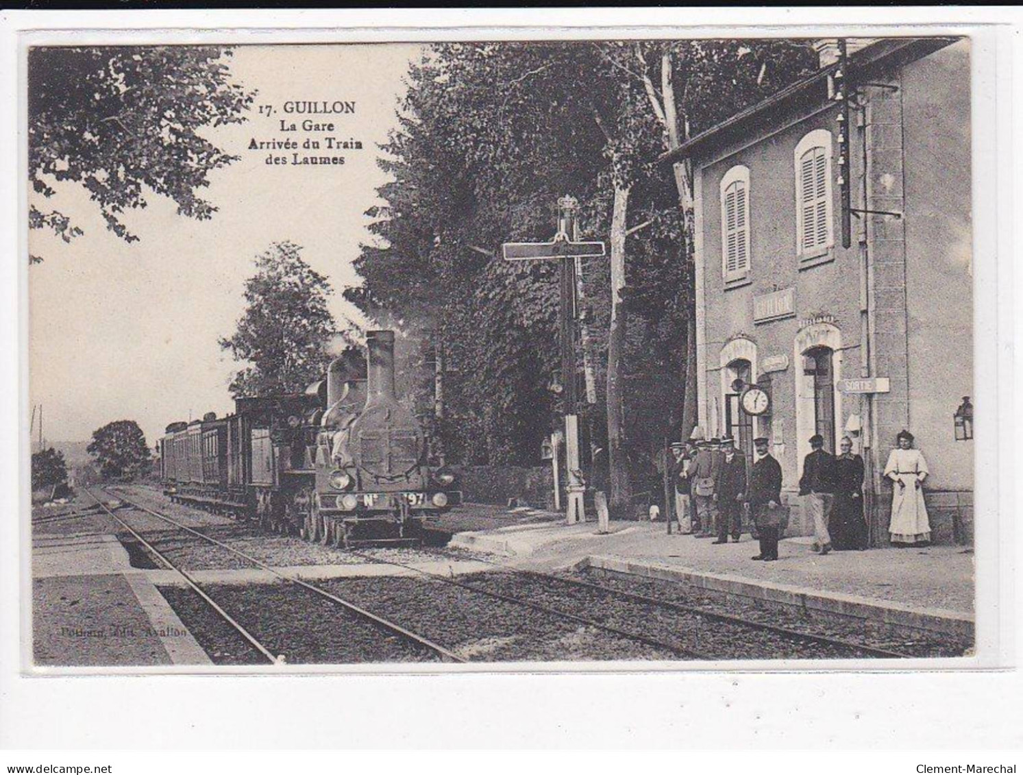 GUILLON : La Gare, Arrivée Du Train Des Laumes - Très Bon état - Guillon