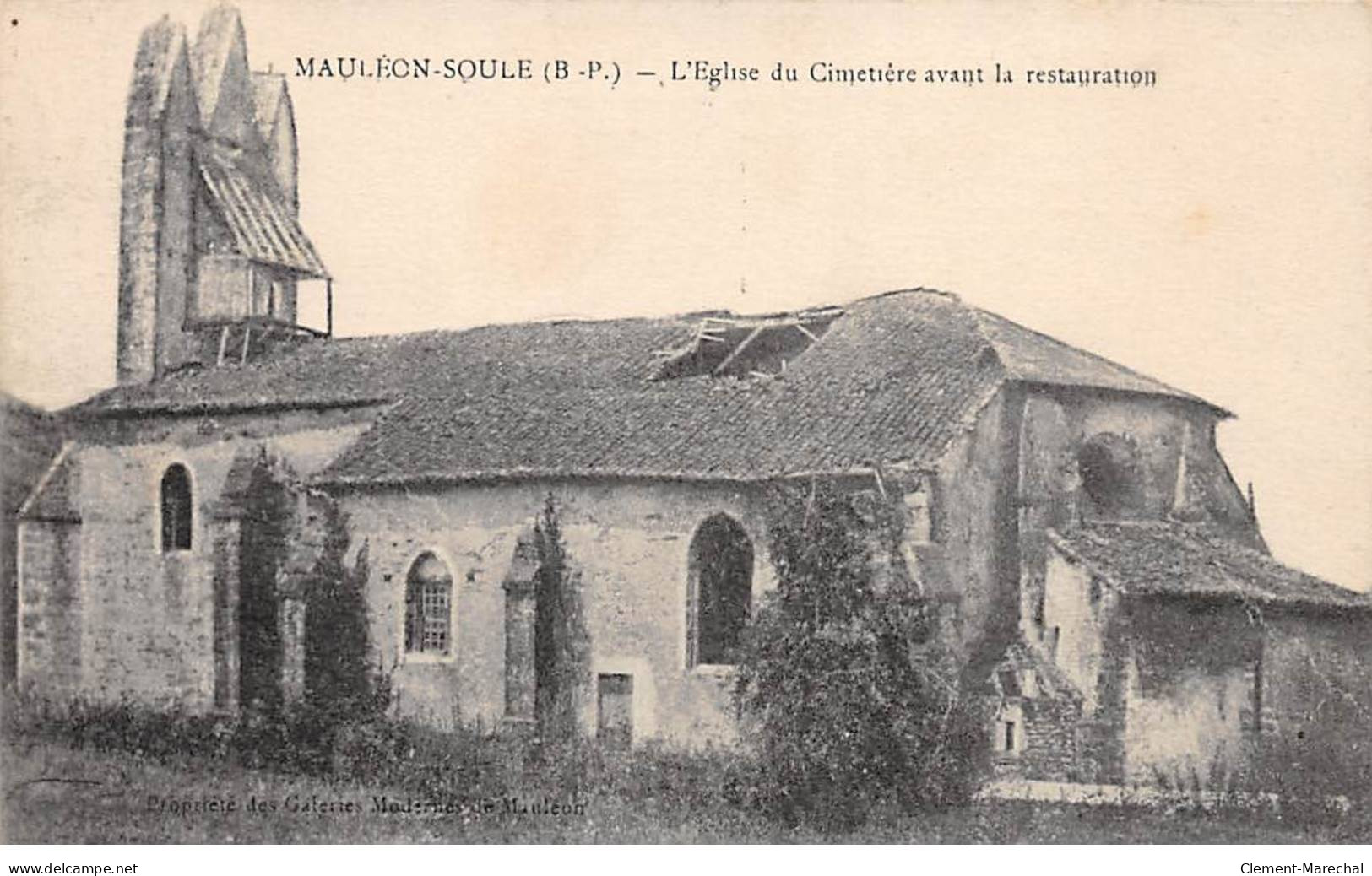 MAULEON SOULE - L'Eglise Du Cimetière Avant La Restauration - Très Bon état - Mauleon Licharre