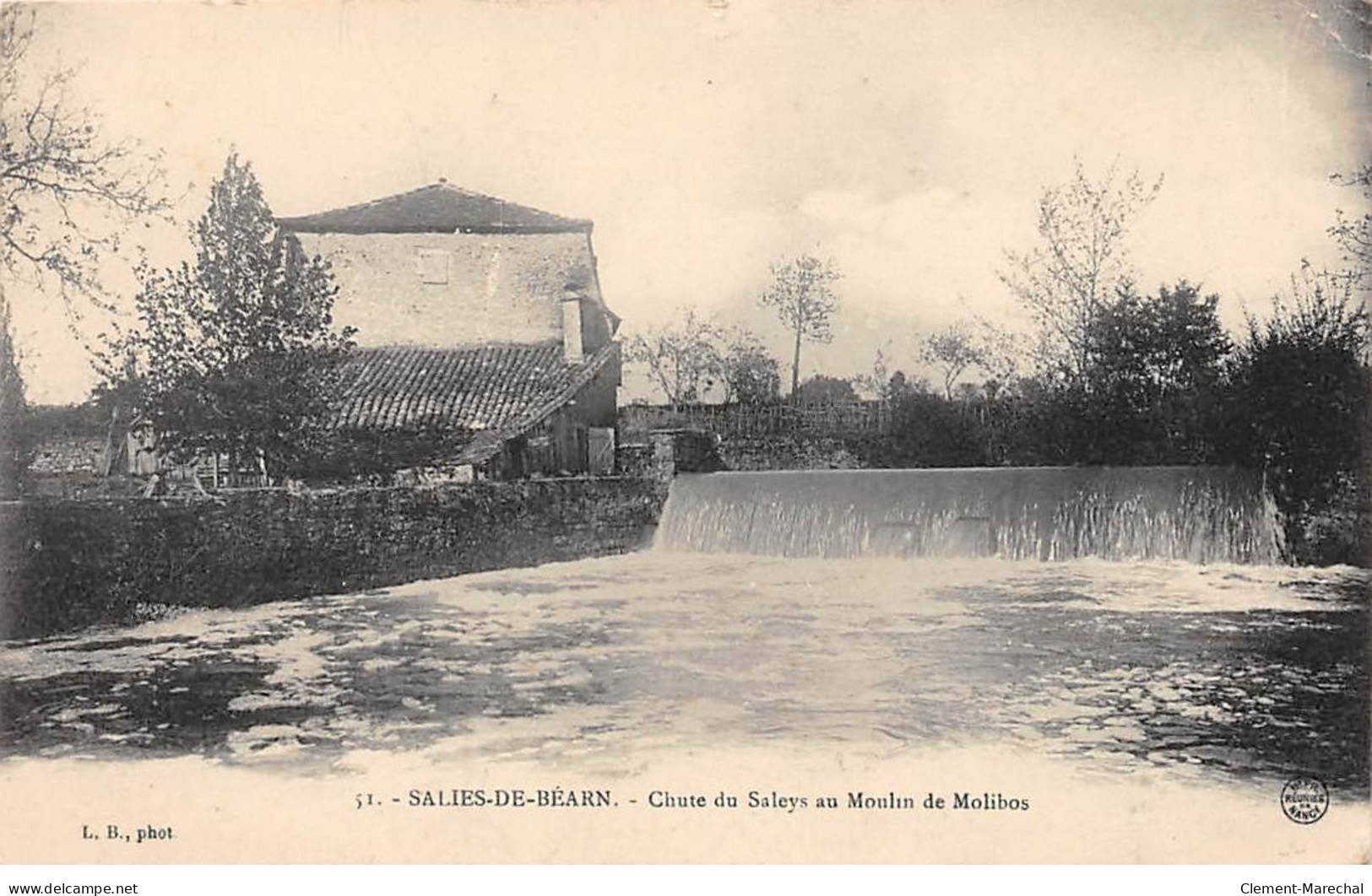 SALIES DE BEARN - Chute Du Saleys Au Moulin De Molibon - Très Bon état - Salies De Bearn