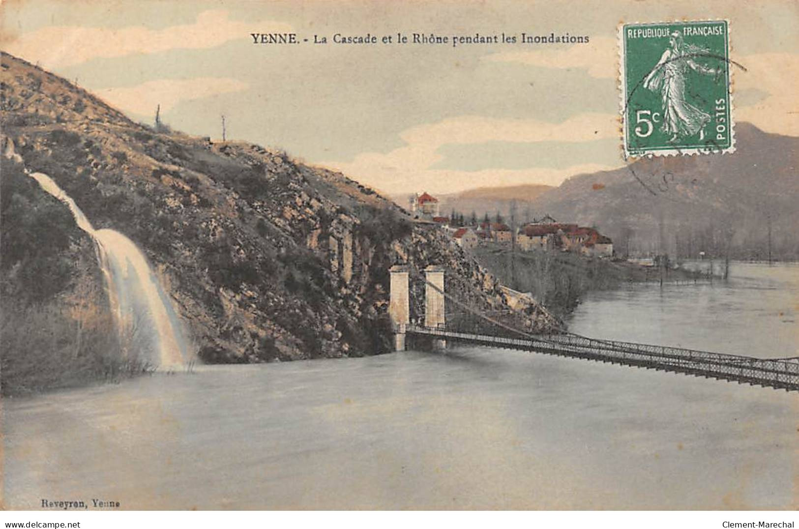 YENNE - La Cascade Et Le Rhône Pendant Les Inondations - Très Bon état - Yenne