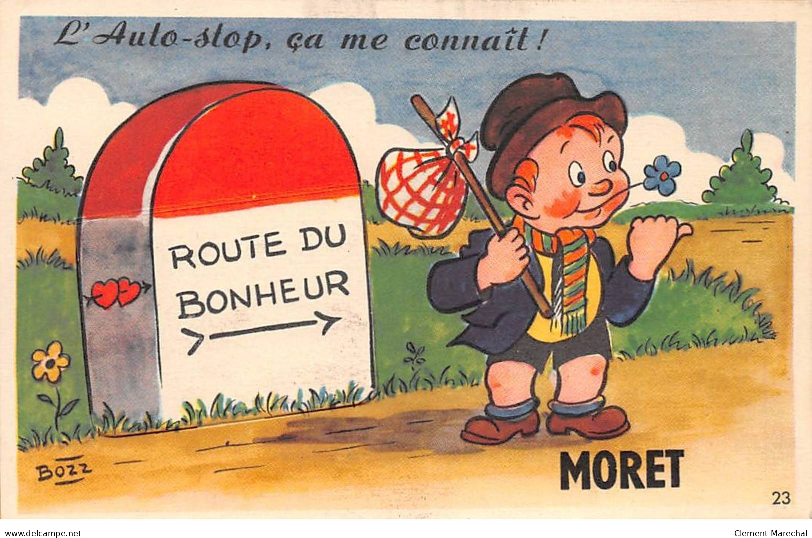 MORET - Route Du Bonheur - Carte Système - Très Bon état - Moret Sur Loing