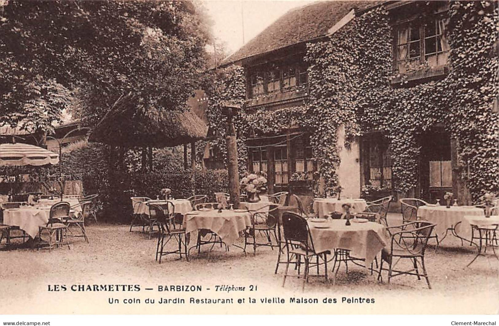 BARBIZON - Les Charmettes - Un Coin Du Jardin Restaurant Et La Vieille Maison Des Peintres - Très Bon état - Barbizon