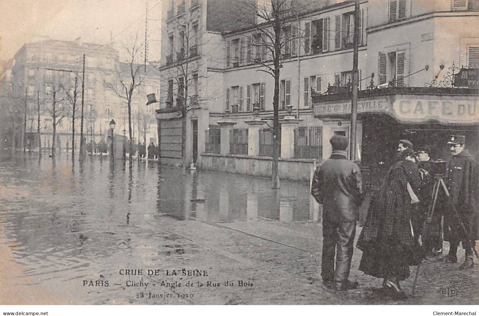 PARIS - Crue De La Seine - Clichy - Angle De La Rue Du Bois - Janvier 1910 - Très Bon état - Paris (03)