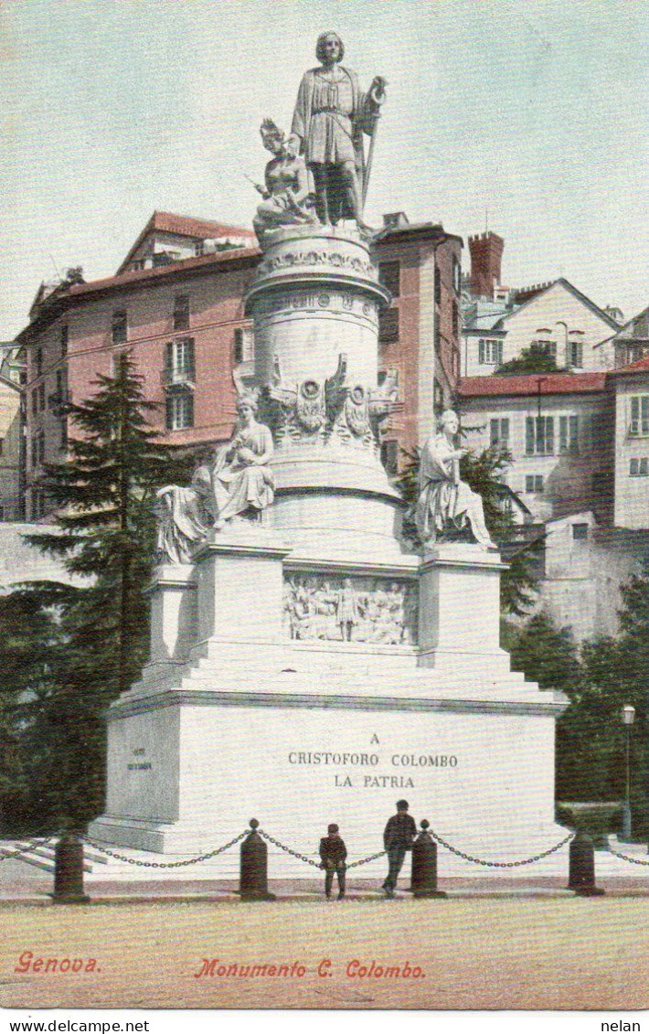 GENOVA  - MONUMENTO A C. COLOMBO - F.P. - Genova (Genoa)