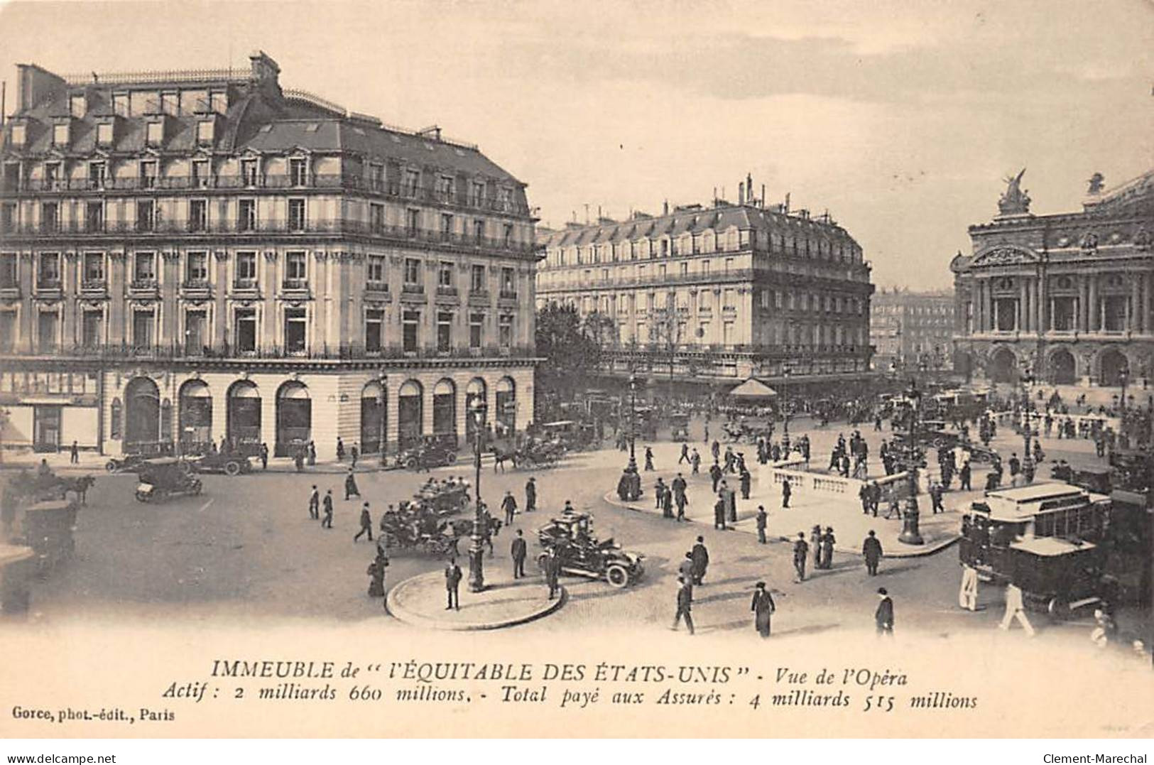 PARIS - Immeuble De " L'Equitable Des Etats Unis " - Vue De L'Opéra - Très Bon état - Arrondissement: 02