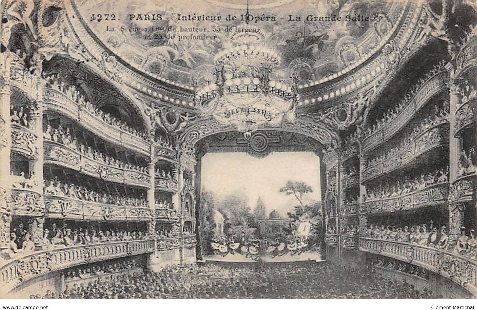 PARIS - Intérieur De L'Opéra - La Grande Salle - Très Bon état - Arrondissement: 02