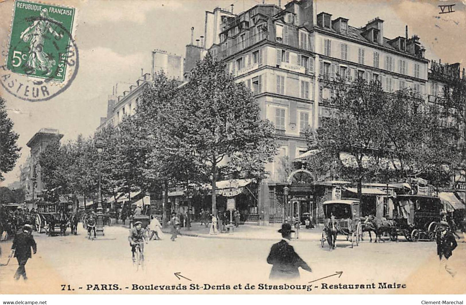 PARIS - Boulevards Saint Denis Et De Strasbourg - Restaurant Maire - état - Paris (02)