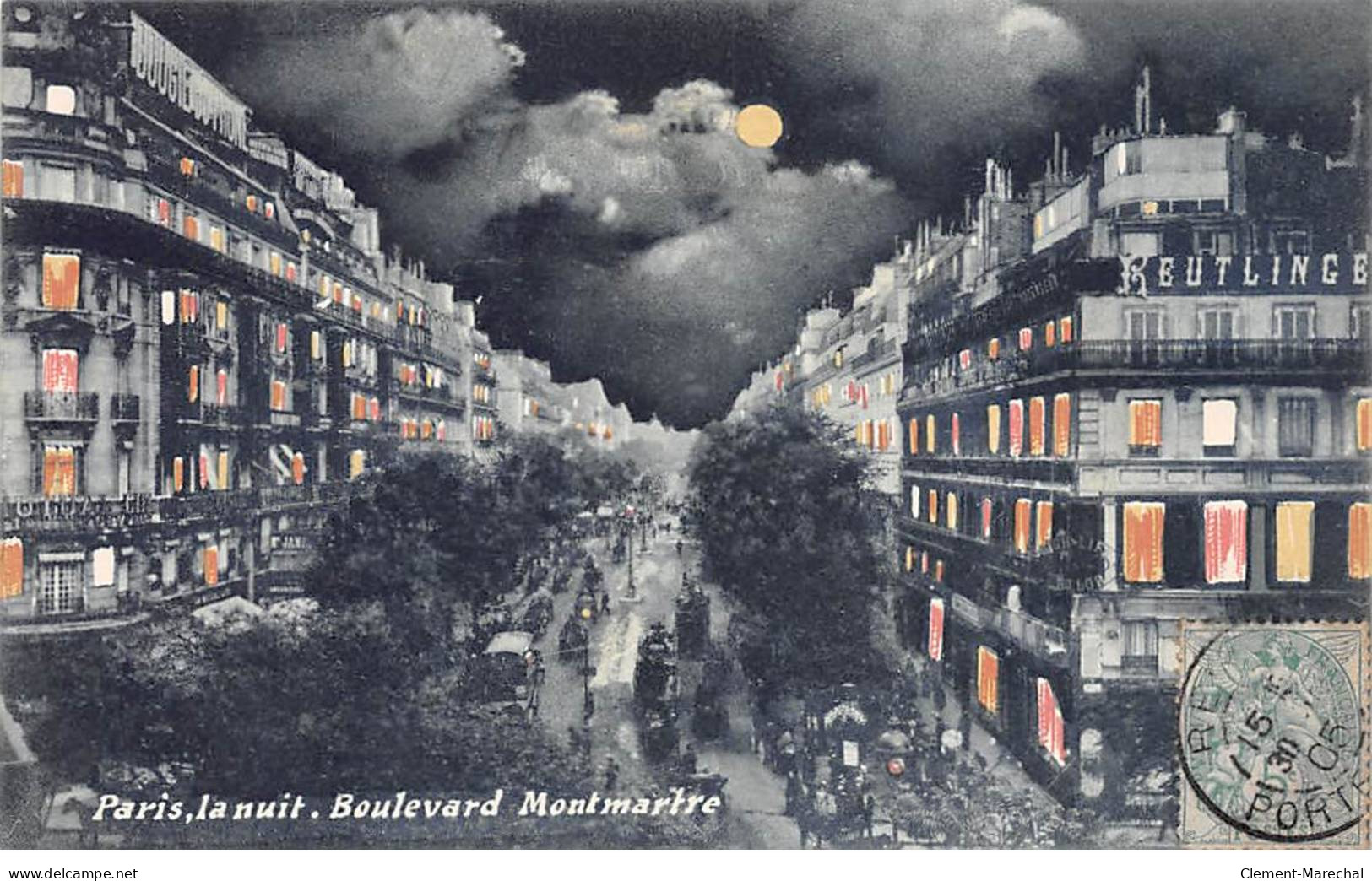 PARIS , La Nuit - Boulevard Montmartre - Très Bon état - Distrito: 02