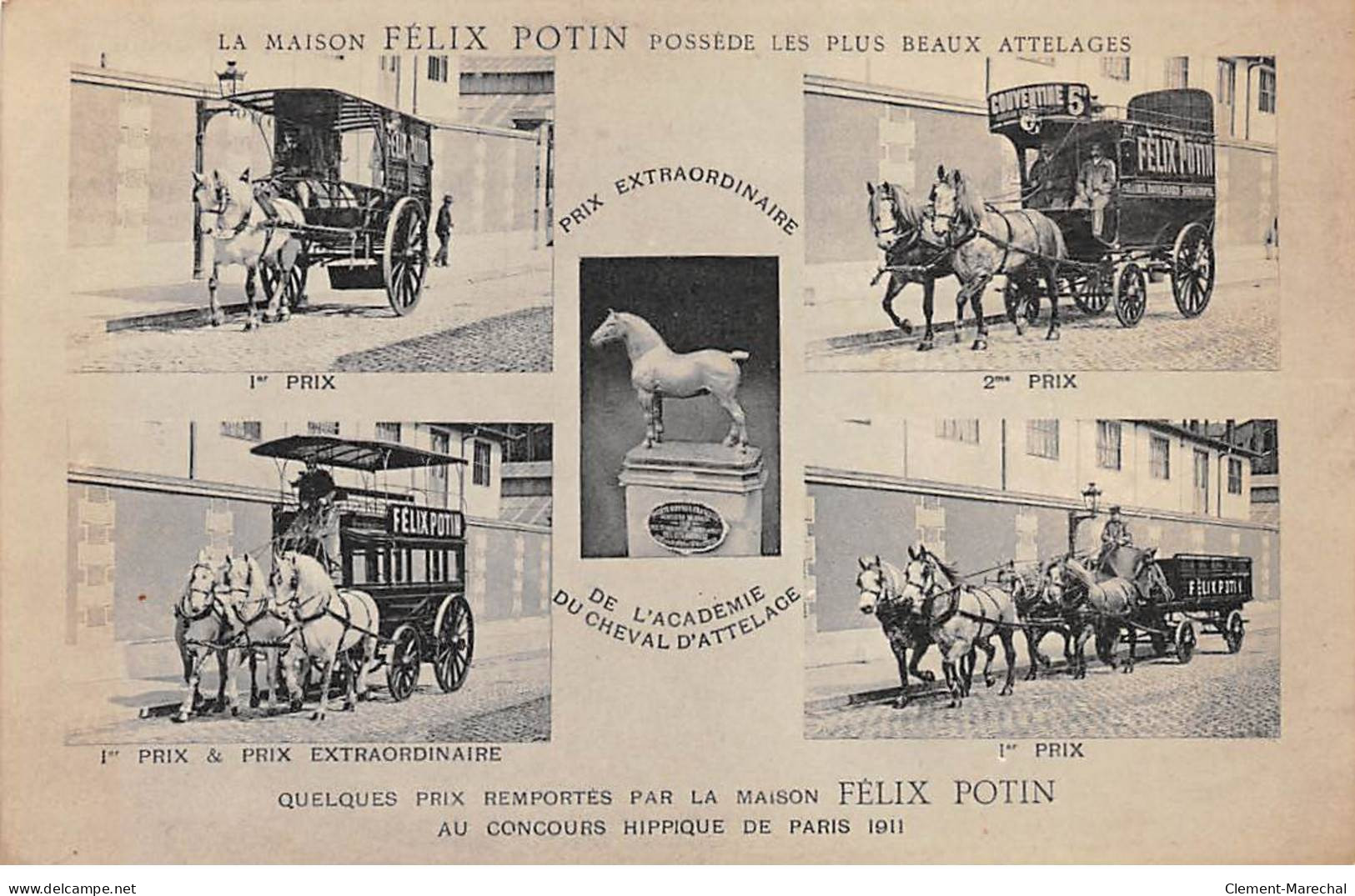 PARIS - La Maison " Félix Potin " Possède Les Plus Beaux Attelages - Quelques Prix Remportés - Très Bon état - District 02