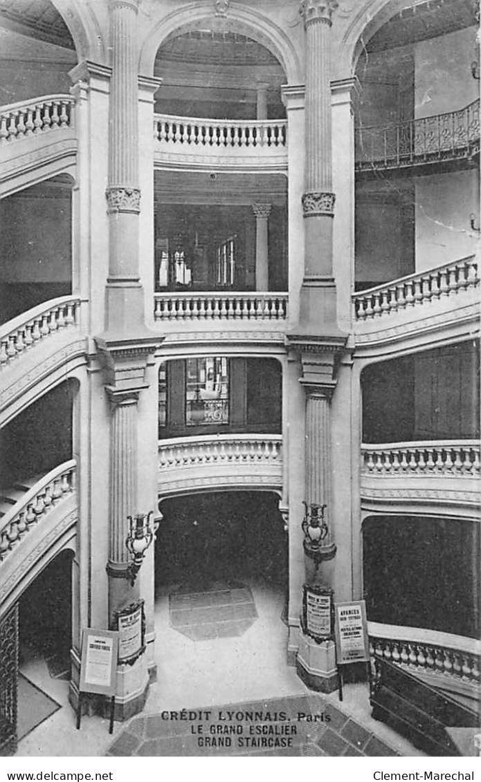 PARIS - Crédit Lyonnais - Le Grand Escalier - Très Bon état - District 02