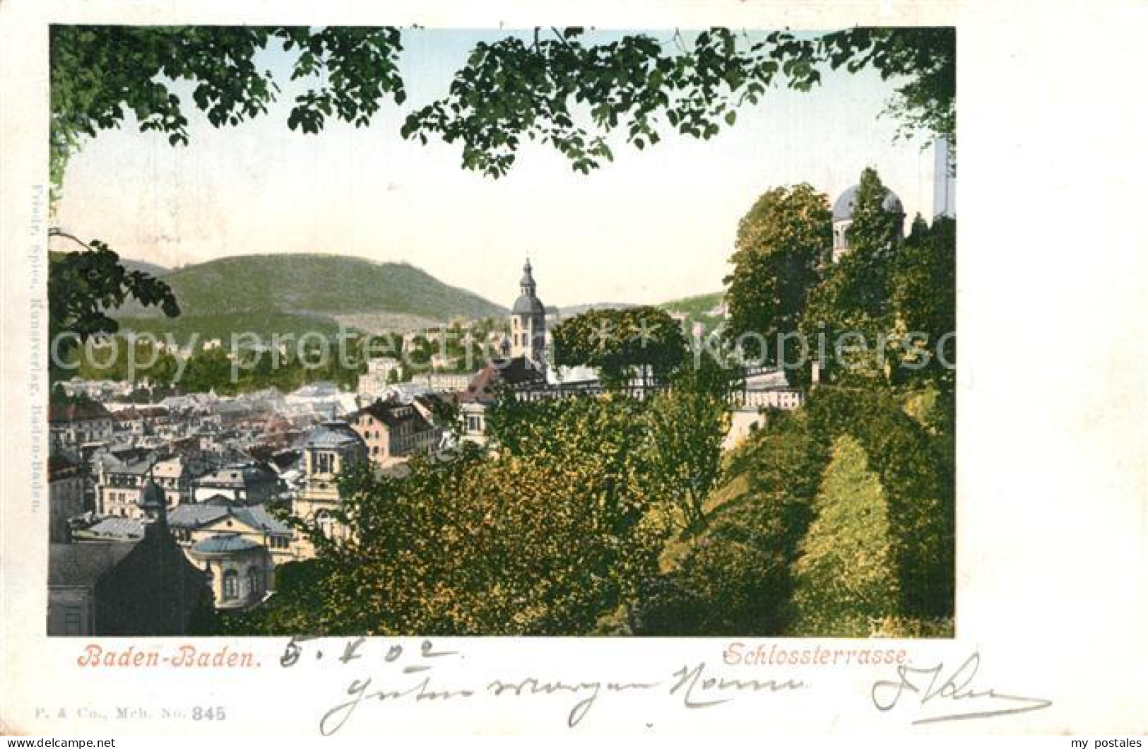 73602820 Baden-Baden Blick Von Der Schlossterrasse Baden-Baden - Baden-Baden