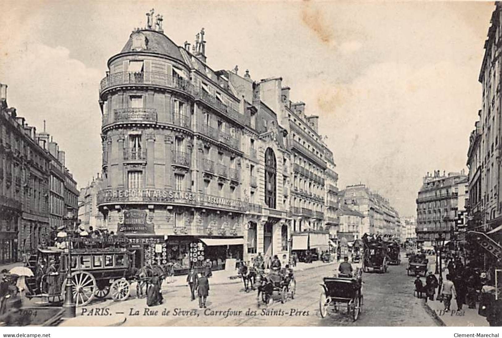 PARIS - La Rue De Sèvres, Carrefour Des Saints Pères - Très Bon état - Distrito: 06