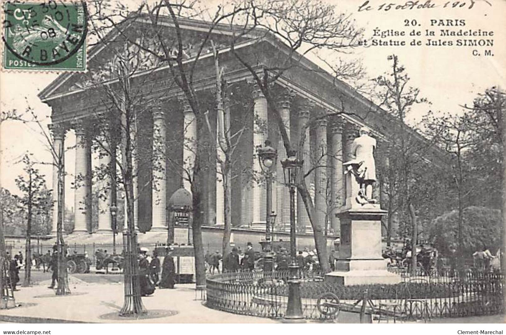 PARIS - Eglise De La Madeleine Et Statue De Jules Simon - Très Bon état - Paris (08)