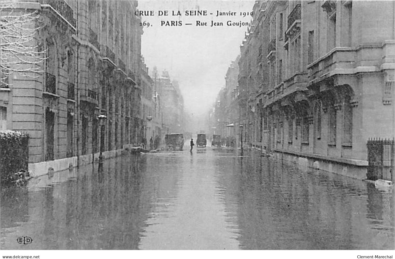 PARIS - Crue De La Seine 1910 - Rue Jean Goujon - Très Bon état - Paris (08)