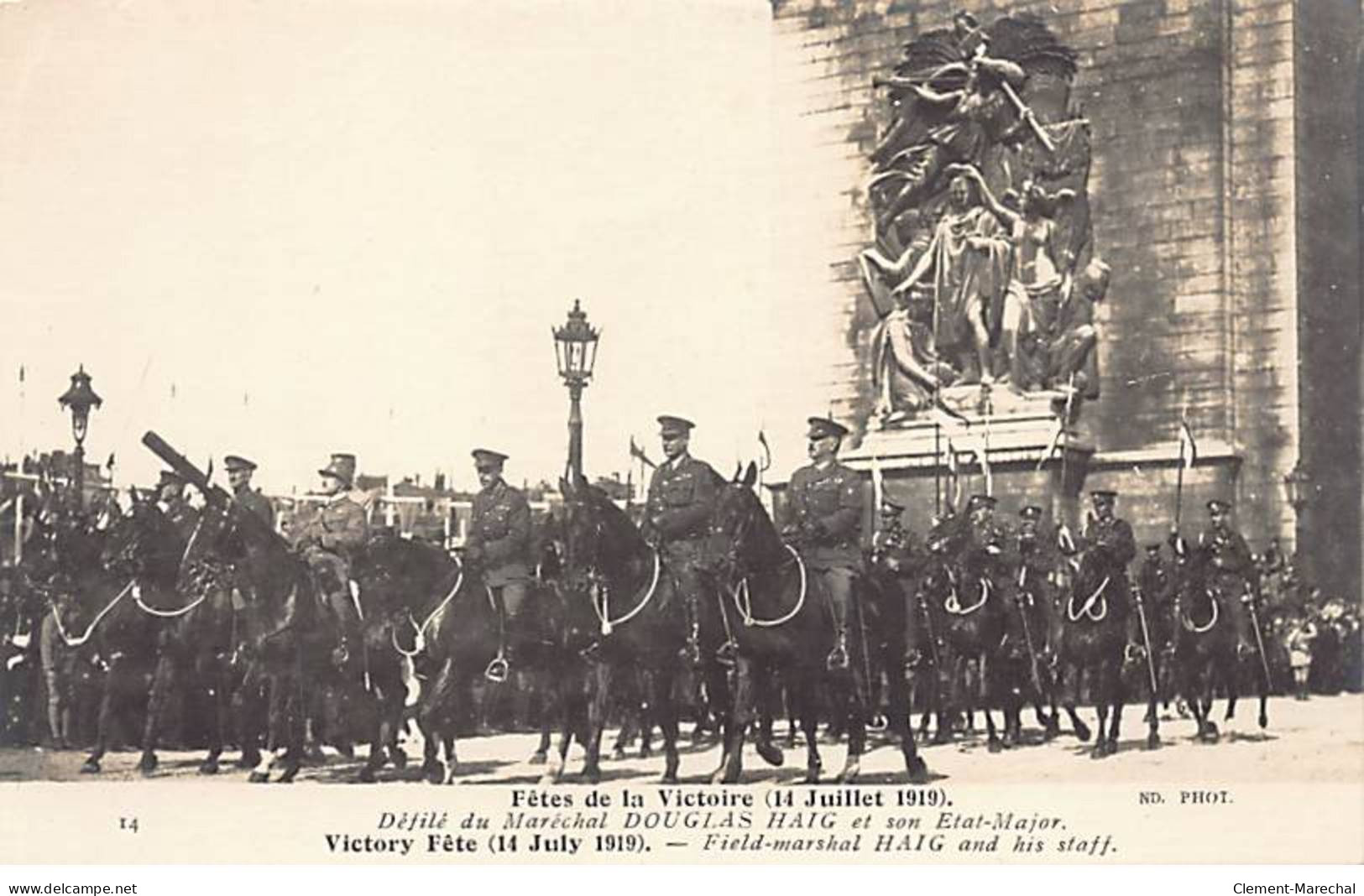 PARIS - Fêtes De La Victoire - 14 Juillet 1919 - Défilé Du Maréchal Douglas Haig Et Son Etat Major - Très Bon état - Paris (08)