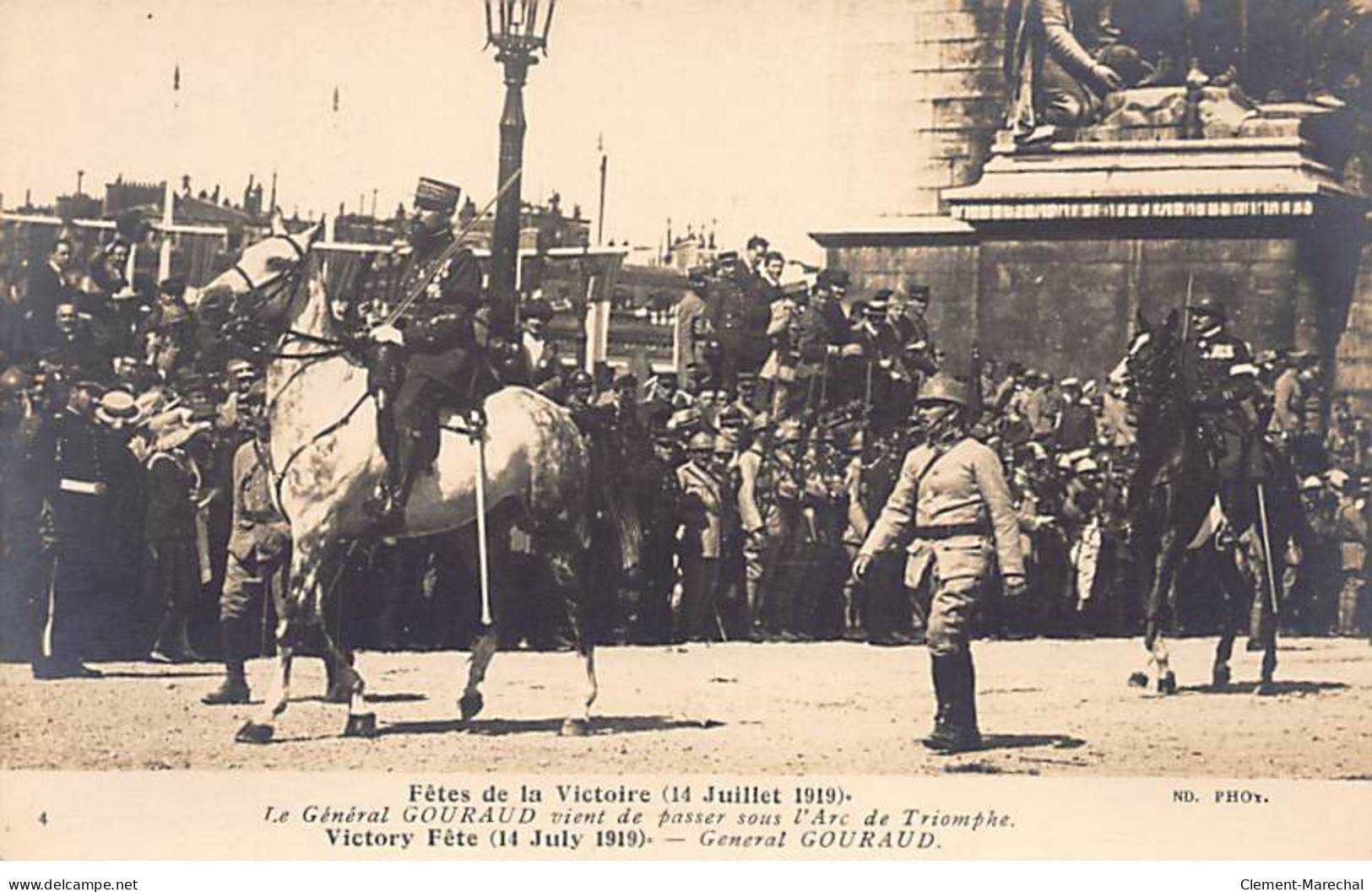 PARIS - Fêtes De La Victoire - 14 Juillet 1919 - Le Général Gouraud - Très Bon état - Paris (08)
