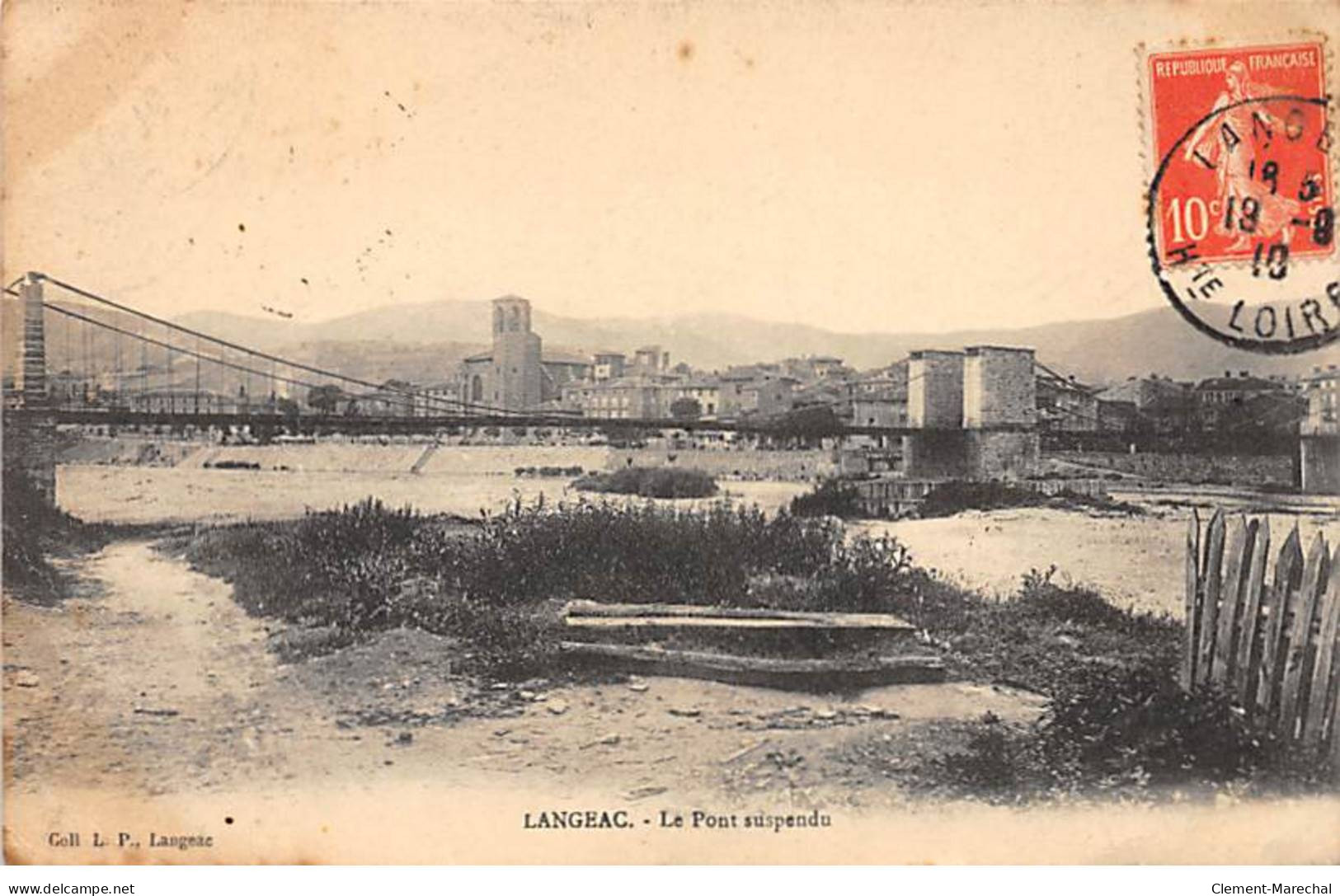 LANGEAC - Le Pont Suspendu - état - Langeac