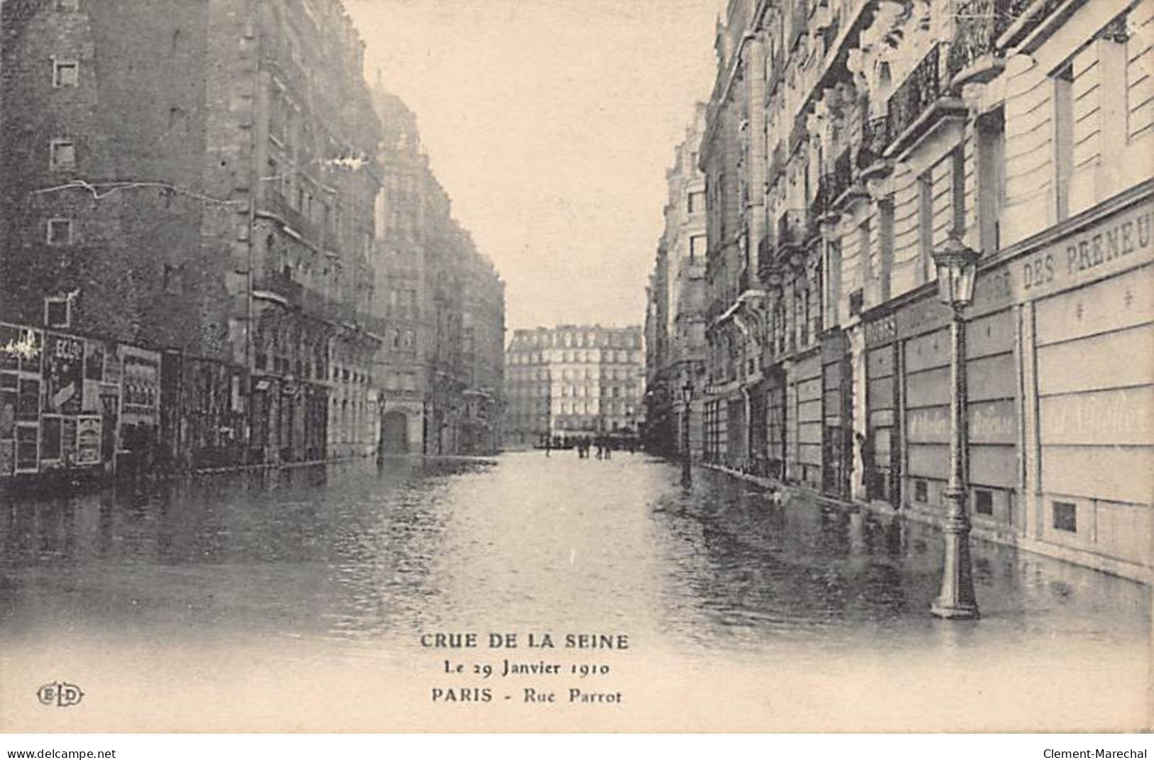 PARIS - Crue De La Seine 1910 - Rue Parrot - Très Bon état - Arrondissement: 12