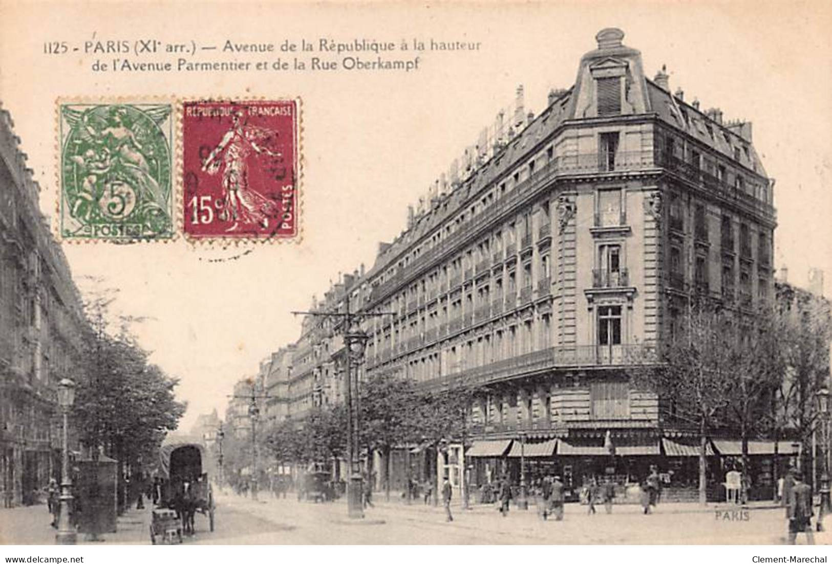 PARIS - Avenue De La République à La Hauteur De L'Avenue Parmentier Et De La Rue Oberkampf - F. F. - Très Bon état - Arrondissement: 11