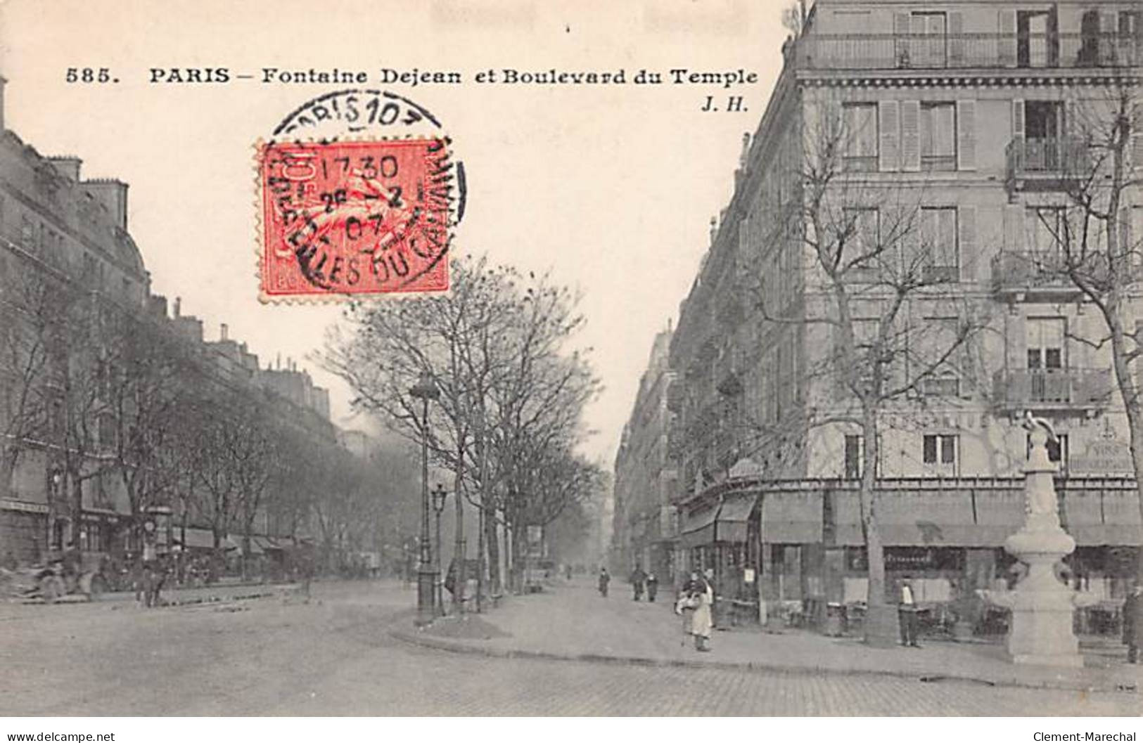 PARIS - Fontaine Dejean Et Boulevard Du Temple - Très Bon état - Paris (11)