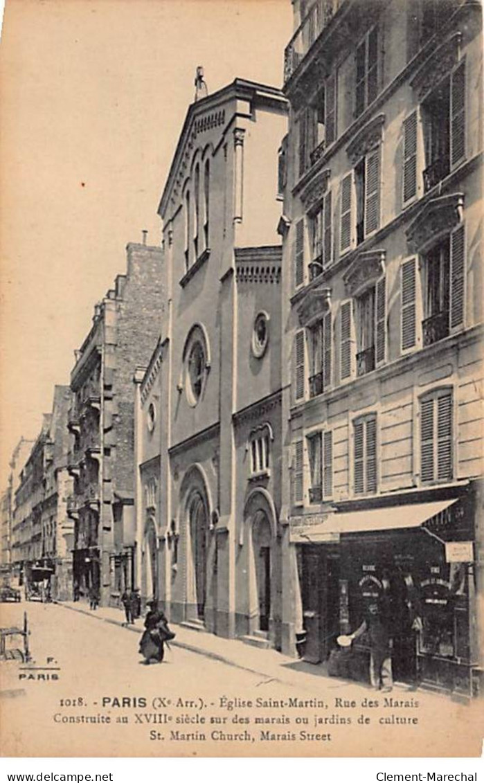 PARIS - Eglise Saint Martin - Rue Des Marais - Très Bon état - Distrito: 10