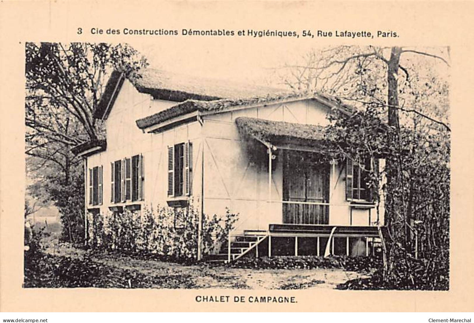 PARIS - Compagnie Des Constructions Démontables Et Hygiéniques - Rue Lafayette - Chalet De Campagne - Très Bon état - District 09