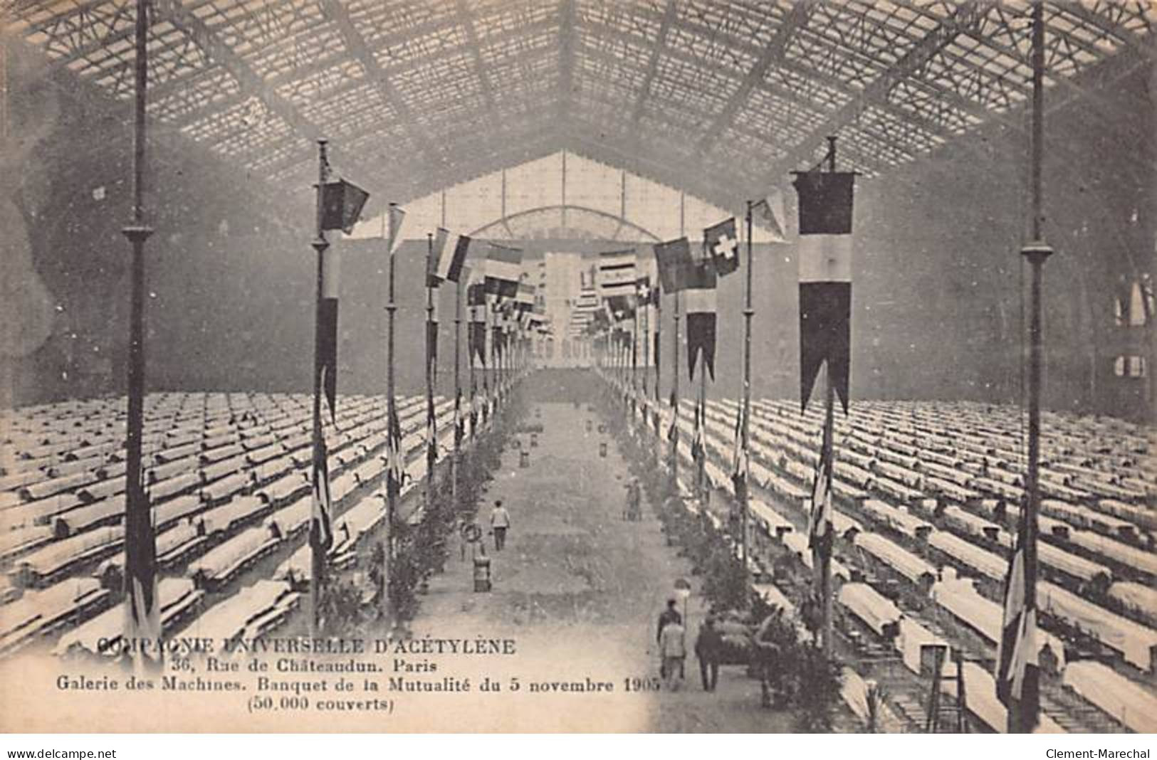 PARIS - Compagnie Universelle D'Acétylène - Banquet De La Mutualité Du 5 Novembre 1905 - Très Bon état - Arrondissement: 09