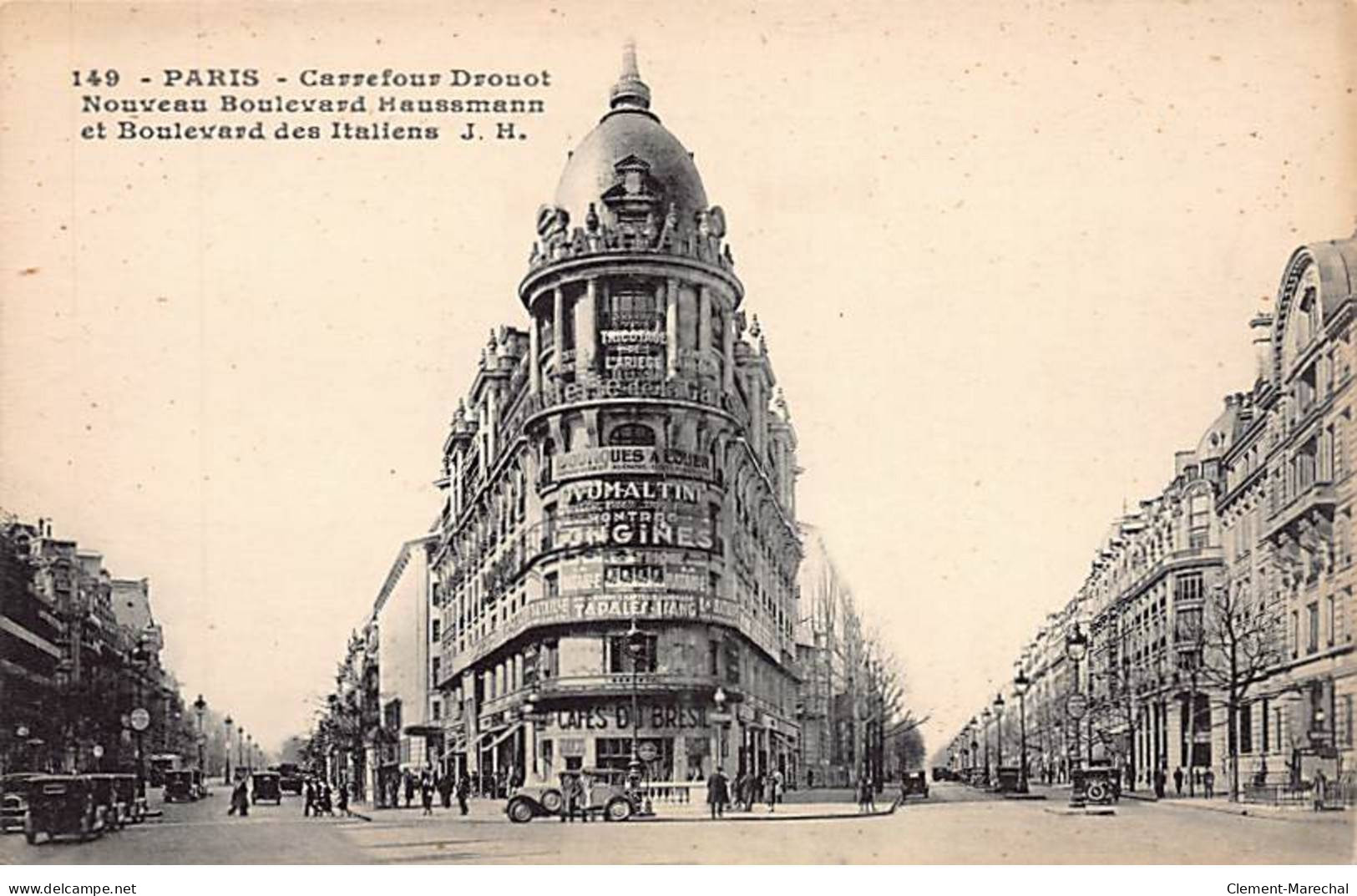 PARIS - Carrefour Drouot - Nouveau Boulevard Haussmann Et Boulevard Des Italiens - Très Bon état - Arrondissement: 09