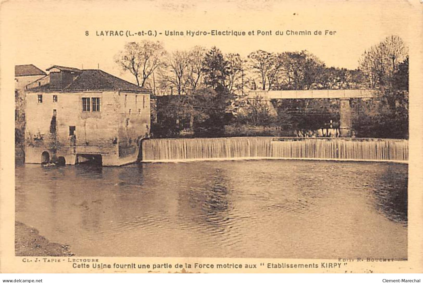 LAYRAC - Usine Hydro Electrique Et Pont Du Chemin De Fer - Très Bon état - Sonstige & Ohne Zuordnung