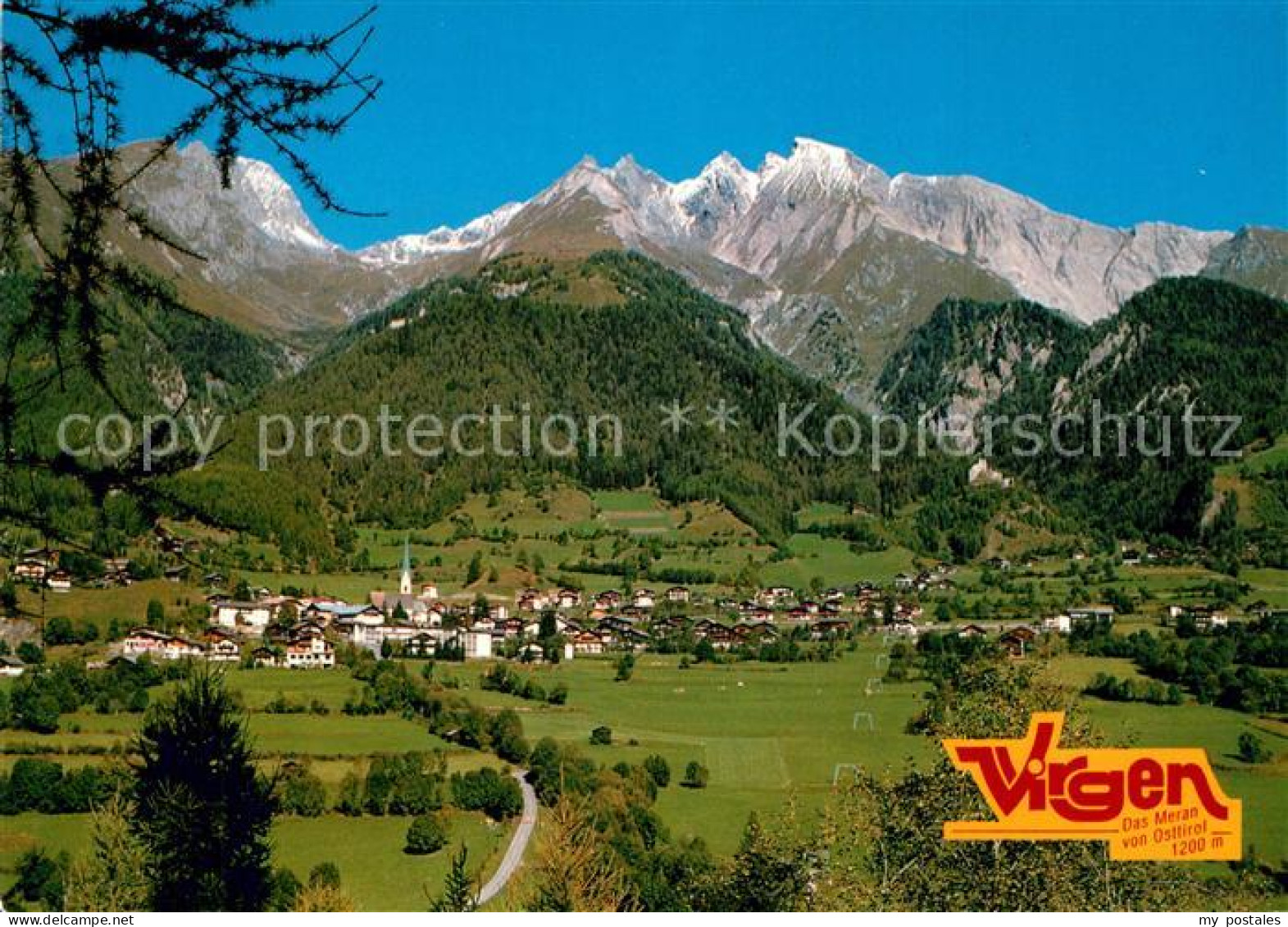73602293 Virgen Panorama Erholungsort Mit Gipfeln Der Venedigergruppe Alpen Virg - Sonstige & Ohne Zuordnung