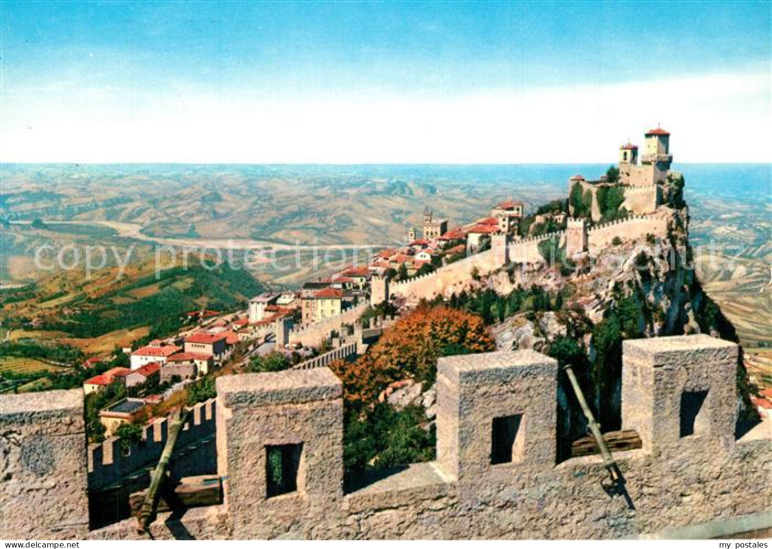 73602245 San Marino Repubblica Panorama Alte Stadtmauern San Marino Repubblica - San Marino